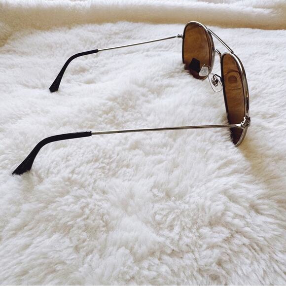 Edward Gold with Silver Rims Polarized Aviator Sunglasses - Picture 7 of 11